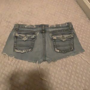 Vintage Shredded Jean Shorts  - 28